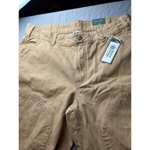 Alpine‎ Design Utility Work Pants Sz 34X32 Brown Khaki Relaxed Through Hip Thigh